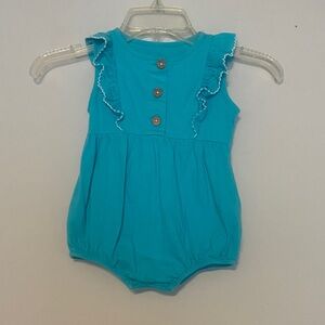 Wonder Nation Teal Ruffle Bodysuit
